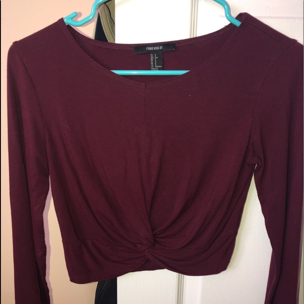 Maroon top